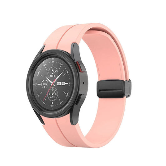 20mm Samsung Galaxy  Watch Strap/Band | Pink Plain Silicone Strap/Band (Black Connector)